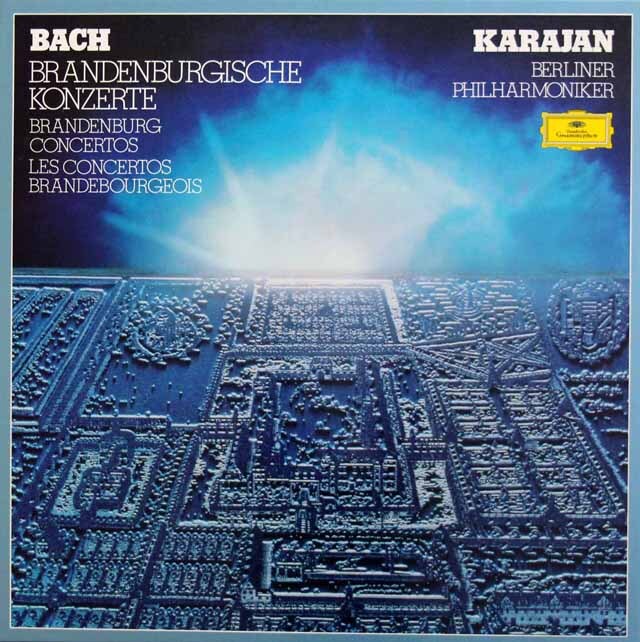 カラヤンのバッハ/ブランデンブルク協奏曲全集　独DGG　3442　LP レコード