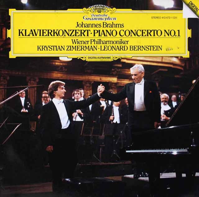 ツィンマーマン、バーンスタインのブラームス/ピアノ協奏曲第1番　独DGG　3503　LP レコード