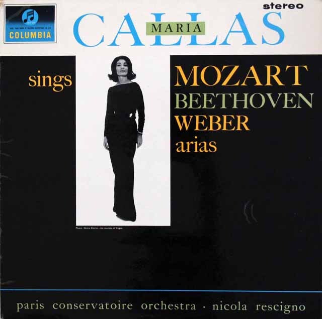 【オリジナル盤】　カラスのモーツァルト、ベートーヴェン、ウェーバー/アリア集　英Columbia　3507　LP レコード