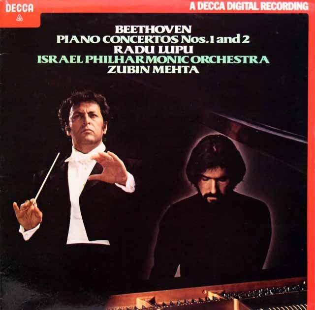 ルプー、メータのベートーヴェン/ピアノ協奏曲第1、2番　蘭LONDON　3508　LP レコード