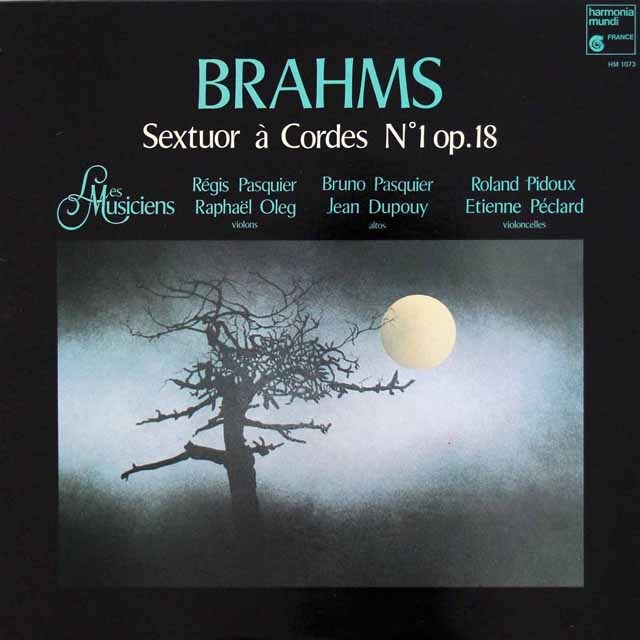 LP レコード パスキエ兄弟らのブラームス/弦楽六重奏曲第1番 仏HM 3508