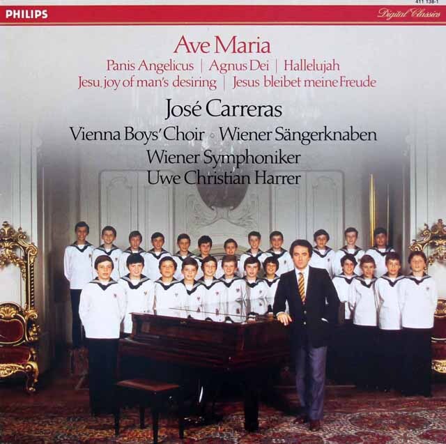 カレーラスとウィーン少年合唱団の「アヴェ・マリア」　蘭PHILIPS　3509　LP レコード