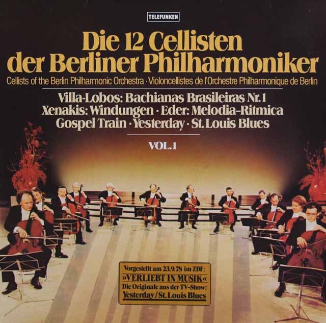 ベルリン・フィルの12人のチェロ奏者たち vol.1　独TELEFUNKEN　3510　LP レコード