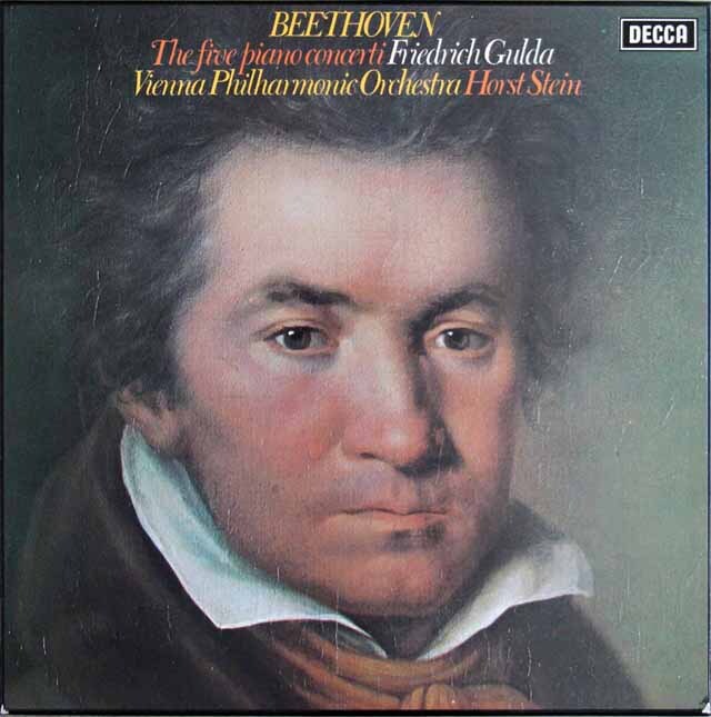 【オリジナル盤】グルダ、シュタインのベートーヴェン/ピアノ協奏曲全集 英DECCA 3897 LP レコード