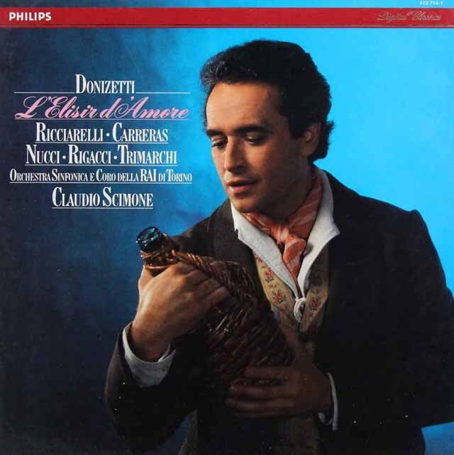 カレーラス、リッチャレッリらのドニゼッティ/「愛の妙薬」全曲　蘭PHILIPS　3517　LP レコード
