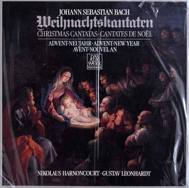 【未開封】　アーノンクール、レオンハルトのバッハ/クリスマス・カンタータ集　独TELDEC　3517　LP レコード