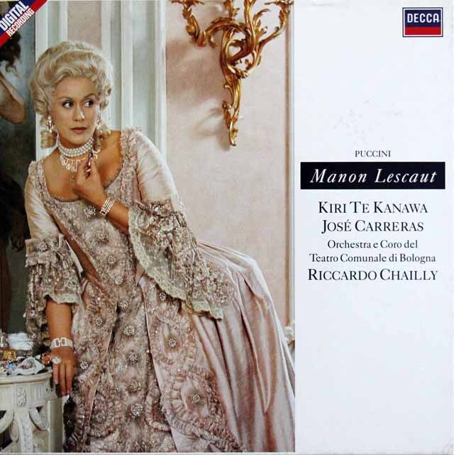 カレーラス、テ・カナワ、シャイーらのプッチーニ/「マノン・レスコー」全曲　蘭DECCA　3517　LP レコード