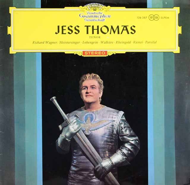 【赤ステレオ、独最初期盤】　ジェス・トーマスのワーグナー/アリア集　独DGG　3518　LP レコード