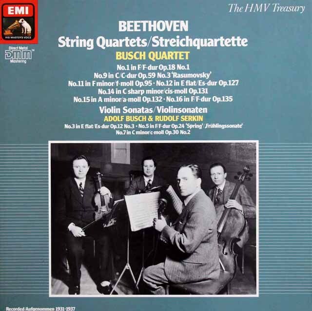 LP レコード ブッシュ四重奏団のベートーヴェン/弦楽四重奏曲集 独EMI 3518