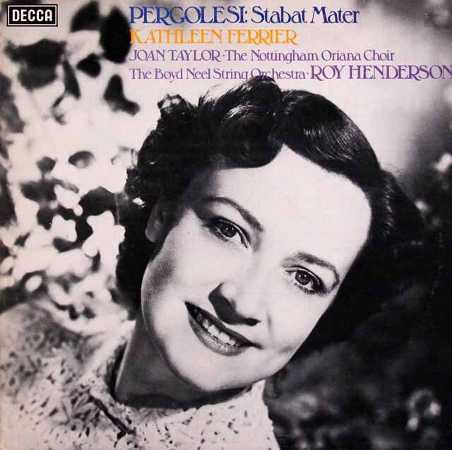 フェリアらのペルゴレージ/スターバト・マーテル　英DECCA　3519　LP レコード