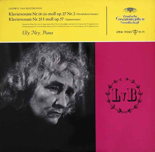 ナイのベートーヴェン/ピアノソナタ第14番「月光」&第23番「熱情」 　独DGG　3520　LP レコード