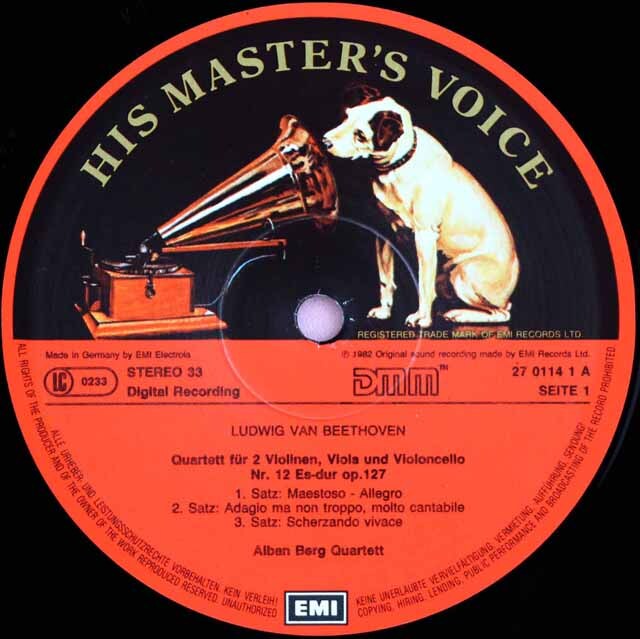 LP レコード アルバン・ベルク四重奏団のベートーヴェン/後期四重奏曲 