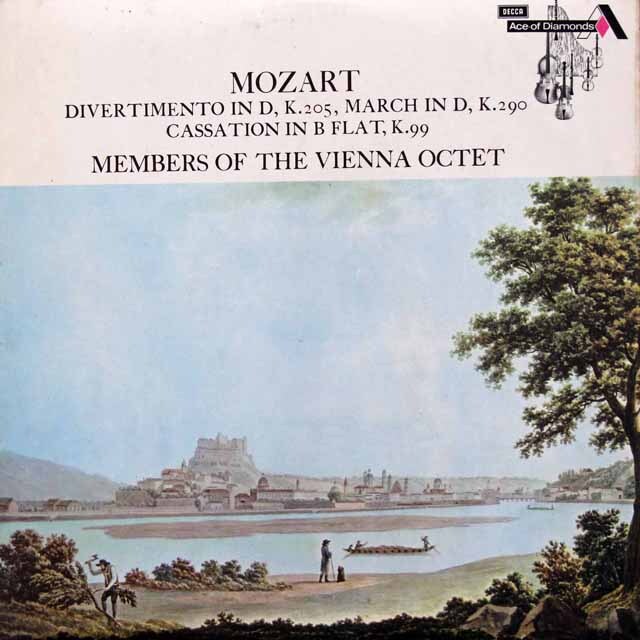 ウィーン・オクテット（八重奏団）のモーツァルト/ディヴェルティメント第7番ほか　英DECCA（Ace of Diamonds）　3521　LP レコード