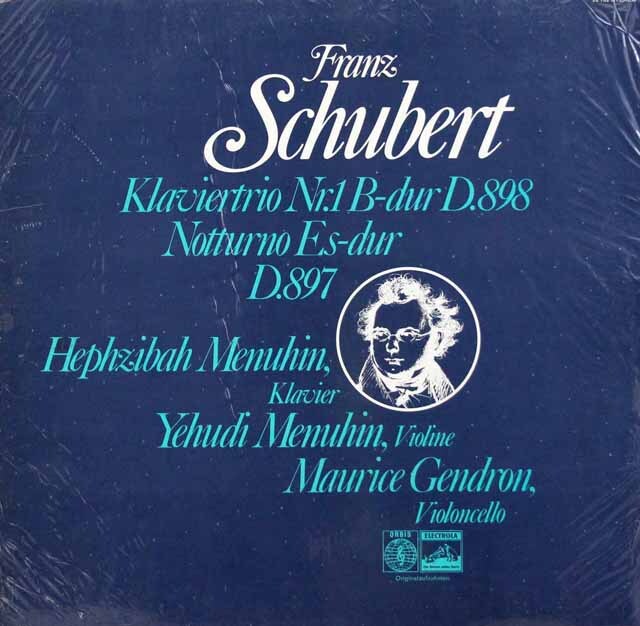 【未開封】　メニューイン兄妹とジャンドロンのシューベルト/ピアノ三重奏曲第1番　独ORBIS　3521　LP レコード