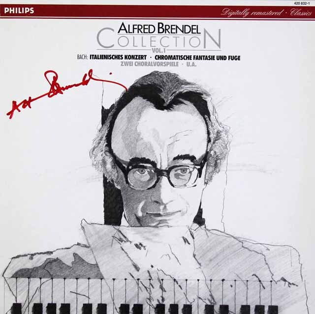 【直筆サイン入り】　ブレンデル・コレクション第1巻　バッハ/イタリア協奏曲ほか　蘭PHILIPS　3523　LP レコード