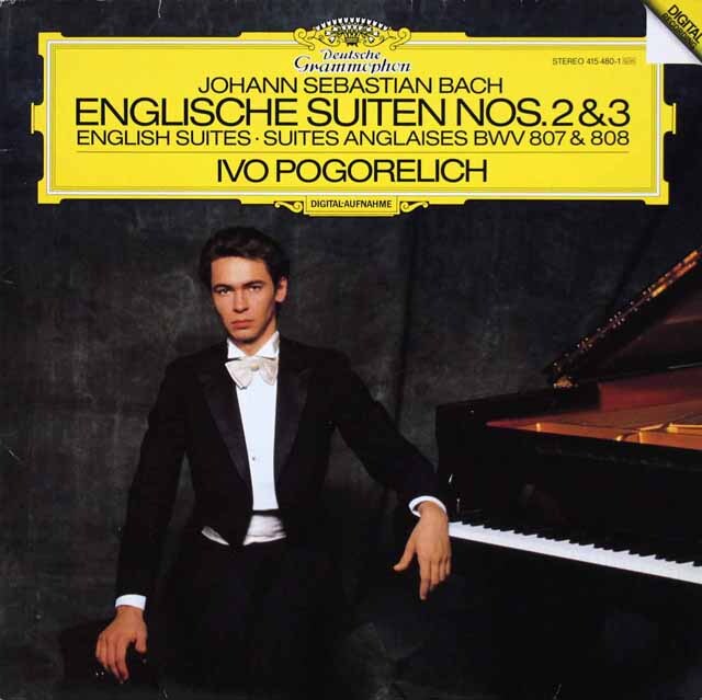 ポゴレリチのバッハ/イギリス組曲第2番、第3番　独DGG　3524　LP レコード