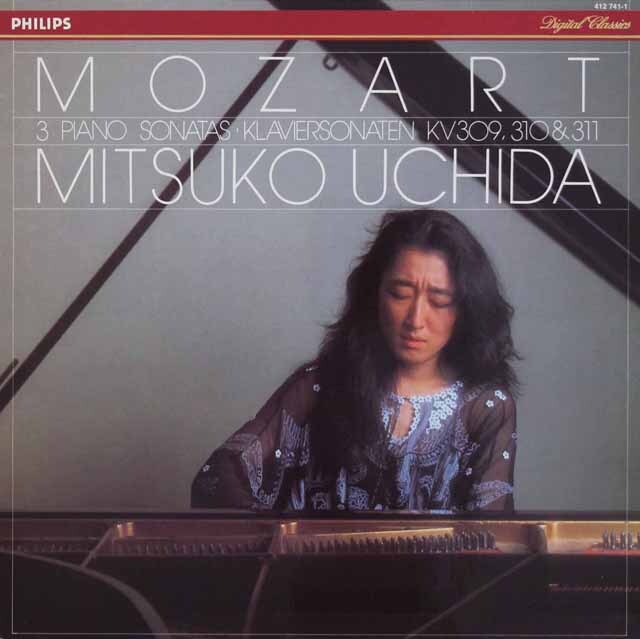 内田のモーツァルト/ピアノソナタ第7、8、9番　蘭PHILIPS　3524　LP レコード
