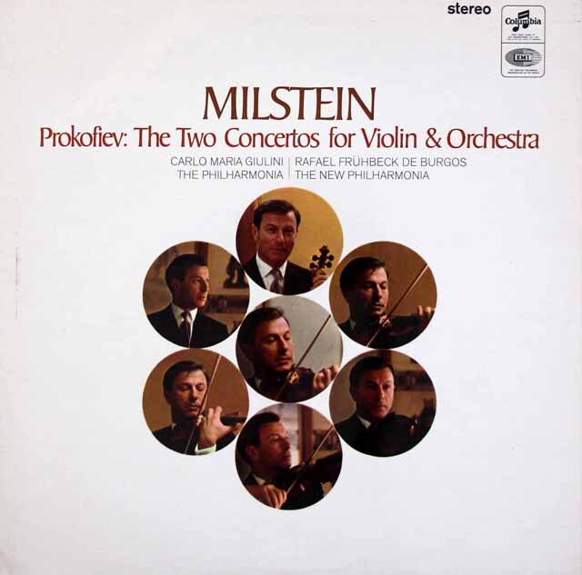 【オリジナル盤】　ミルシュタイン、ジュリーニのプロコフィエフ/ヴァイオリン協奏曲第1、2番　英columbia　3524　LP レコード