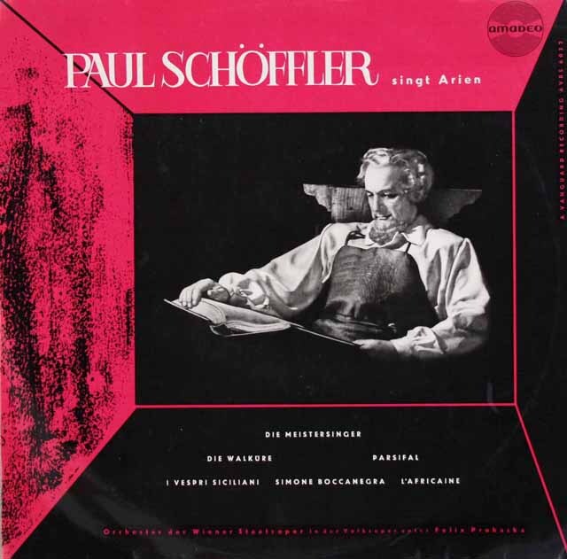 パウル・シェフラー、オペラアリアを歌う　オーストリアamadeo　3524　LP レコード