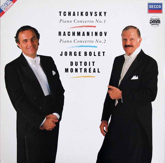 ボレット、デュトワのチャイコフスキー、ラフマニノフ/ピアノ協奏曲集　独DECCA　3526　LP レコード