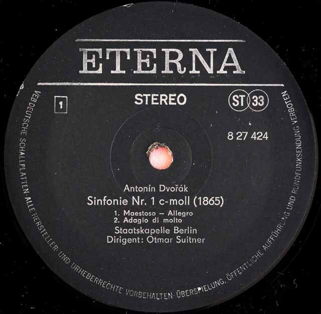 スウィトナーのドヴォルザーク/交響曲第1番 独ETERNA 3527 LP レコード