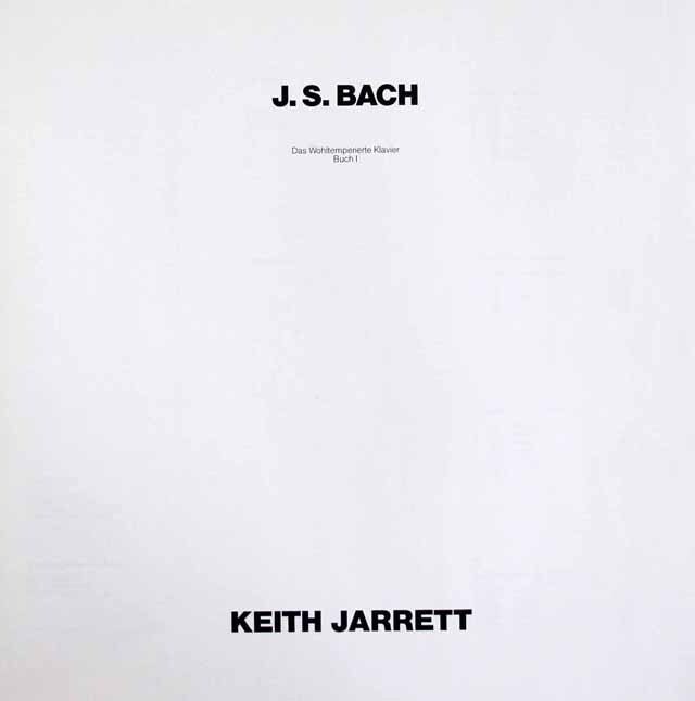 キース・ジャレットのバッハ/平均律クラヴィーア曲集第1巻 独ECM 3527 LP レコード