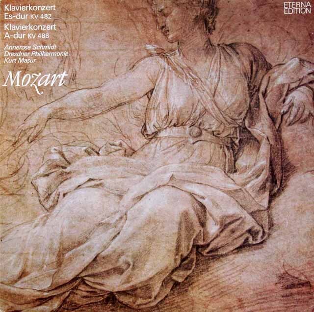 シュミット、マズアのモーツァルト/ピアノ協奏曲第22、23番　独ETERNA　3528　LP レコード