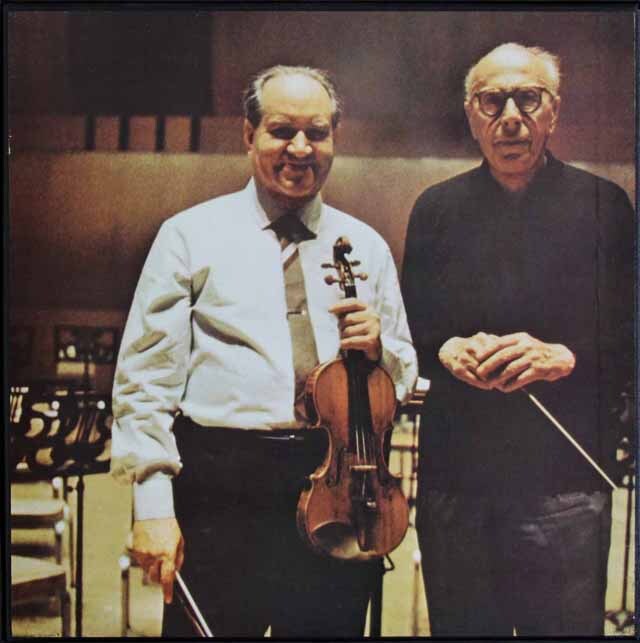 LP レコード オイストラフ、ロストロポーヴィチ&セルのブラームス/ヴァイオリン協奏曲と二重協奏曲 英EMI 3529