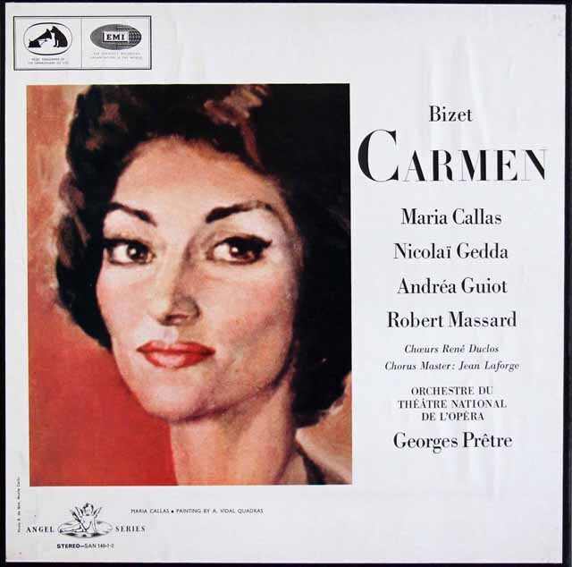 カラスのビゼー/「カルメン」全曲　英EMI　3529　LP レコード