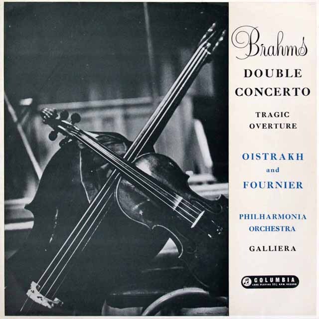 【モノラル】　オイストラフ&フルニエのブラームス/ヴァイオリンとチェロのための二重協奏曲　英Columbia　3531　LP レコード