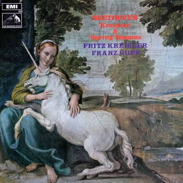 LP レコード クライスラー、ルップのベートーヴェン/ヴァイオリンソナタ「クロイツェル」、「春」 英EMI 3532