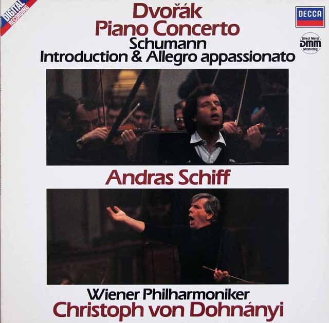 シフ、ドホナーニのドヴォルザーク/ピアノ協奏曲ほか　独DECCA　3534　LP レコード