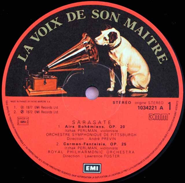 LP レコード パールマンのサラサーテ/「ツィゴイネルワイゼン