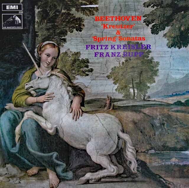 クライスラー、ルップのベートーヴェン/ヴァイオリンソナタ「クロイツェル」、「春」　英EMI　3534　LP レコード