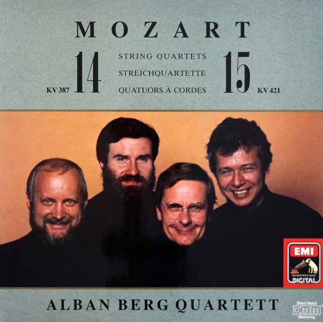 アルバン・ベルク四重奏団のモーツァルト/弦楽四重奏曲第14、15番　独EMI　3535　LP レコード