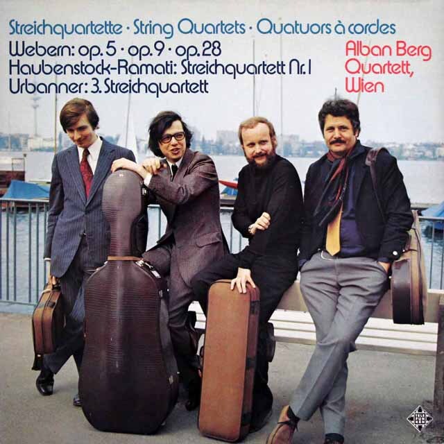 アルバン・ベルク四重奏団のウェーベルン/弦楽四重奏曲ほか　独TELEFUNKEN　3536　LP レコード