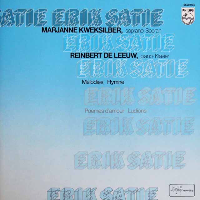クヴェクジルバー、デ・レーウのサティ/歌曲集　蘭PHILIPS　3536　LP レコード