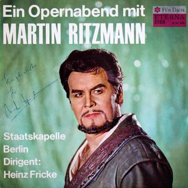 リッツマン、フリッケのテノール・オペラアリア集　独ETERNA　3537　LP レコード