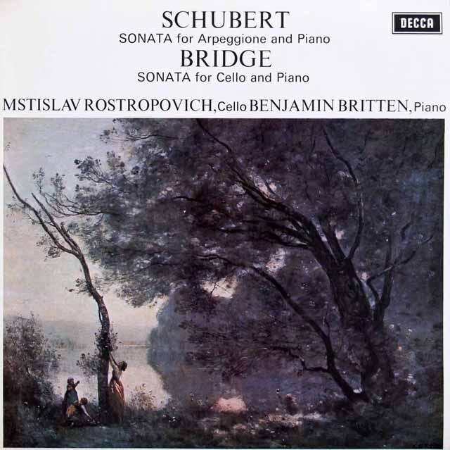 【オリジナル盤】　ロストロポーヴィチ、ブリテンのシューベルト/「アルペジオーネ」ソナタほか　英DECCA　3538　LP レコード