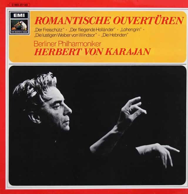 カラヤンのウェーバー/「魔弾の射手」ほか序曲集　独EMI　3539　LP レコード