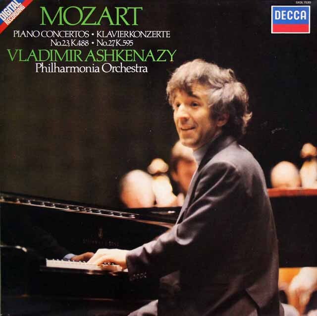 アシュケナージのモーツァルト/ピアノ協奏曲第23&27番　蘭DECCA　3539　LP レコード