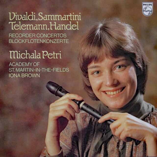 ペトリ、ブラウンのリコーダーのための協奏曲集　蘭PHILIPS　3539　LP レコード