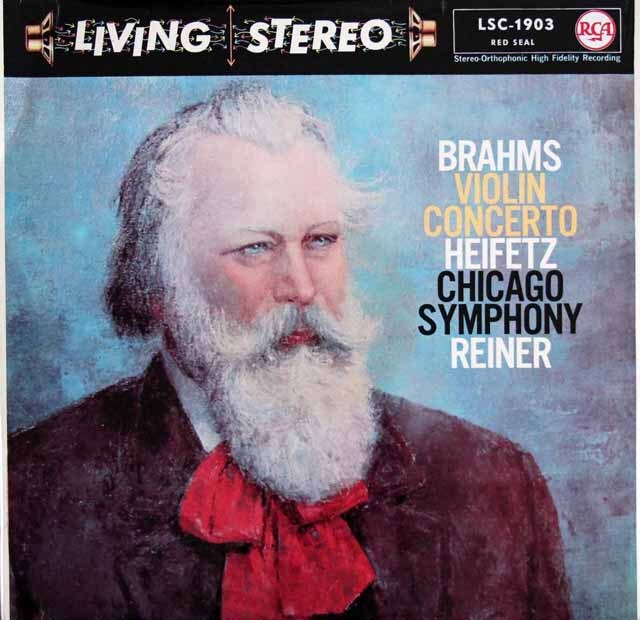 ハイフェッツ&ライナーのブラームス/ヴァイオリン協奏曲　独RCA　3539　LP レコード