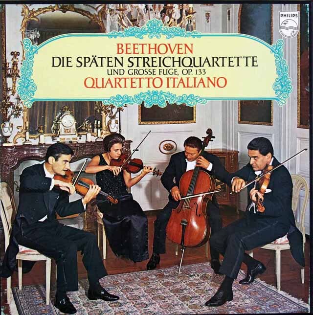 イタリア四重奏団のベートーヴェン/後期弦楽四重奏曲集　蘭PHILIPS　3539　LP レコード