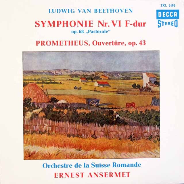 【独最初期盤】　アンセルメのベートーヴェン/交響曲第6番「田園」ほか　独DECCA　3540　LP レコード