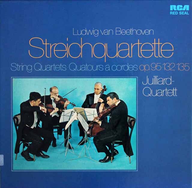 ジュリアード四重奏団のベートーヴェン/弦楽四重奏曲第11、15、16番　独RCA　3601　LP レコード