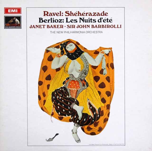【オリジナル盤】　ベイカー&バルビローリのベルリオーズ/「夏の夜」ほか　英EMI　3601　LPレコード