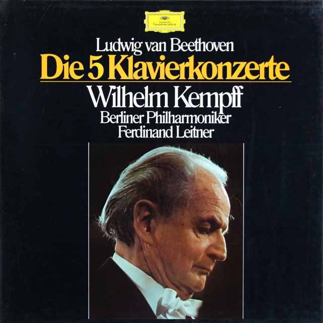 【サイン入りフォト付き】　ケンプ、ライトナーのベートーヴェン/ピアノ協奏曲全集　独DGG　3601　LP レコード