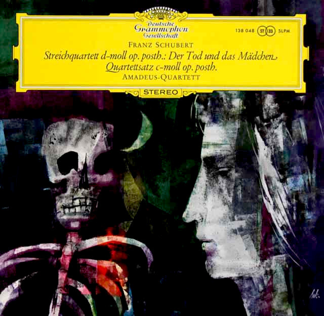 アマデウス四重奏団のシューベルト/「死と乙女」ほか　独DGG　3602　LP レコード
