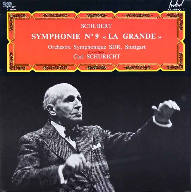 シューリヒトのシューベルト/交響曲第9番「ザ・グレイト」　仏Festival Classique　3602　LP レコード